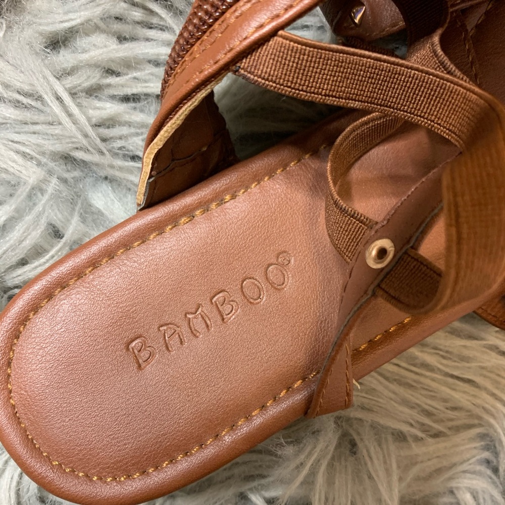 NEW Bamboo gladiator knee high sandal